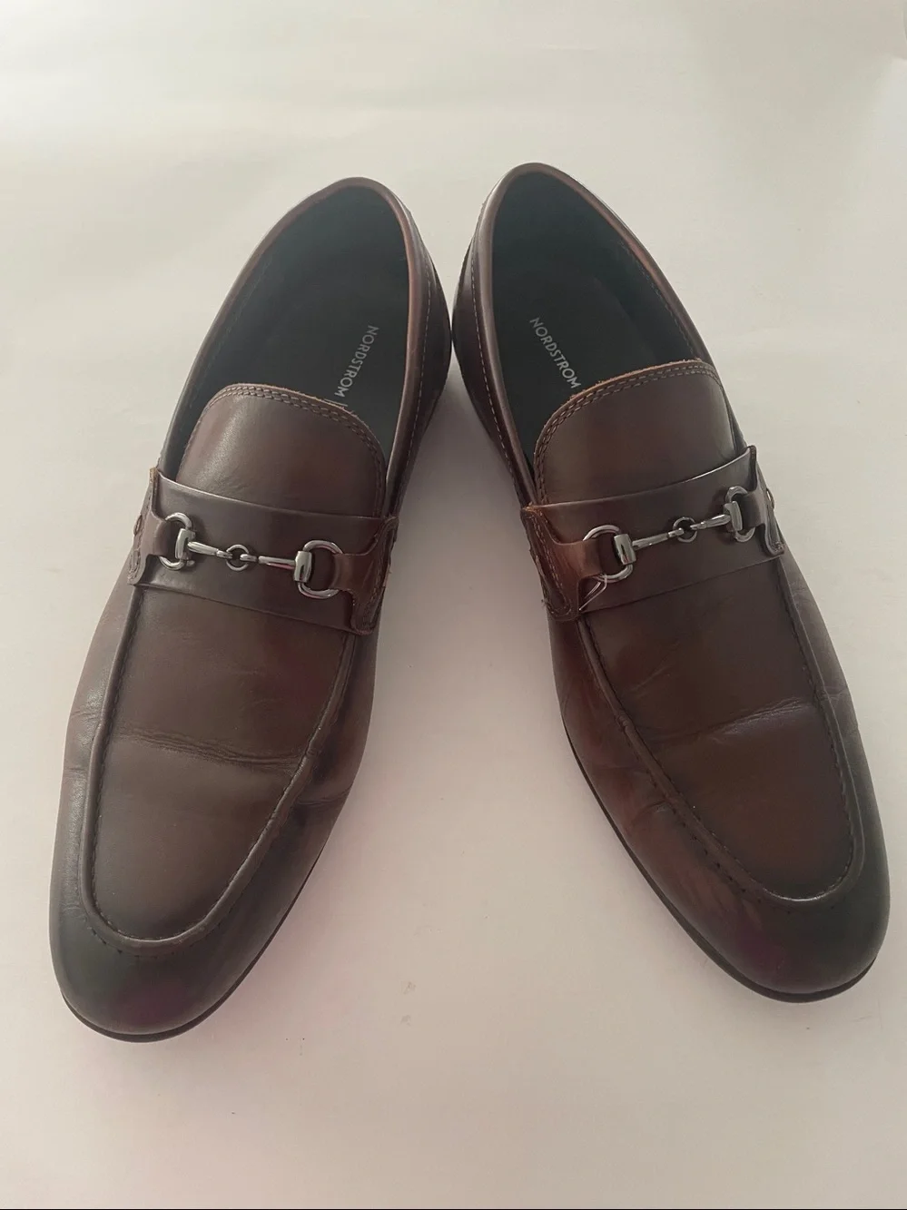 Nordstrom Classic Brown Fraser Leather Men’s Slip-On Loafers Size 12 M